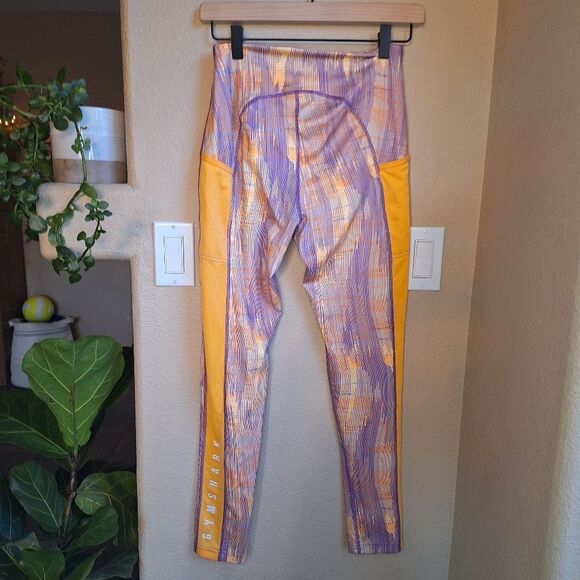 Gymshark leggings purple and yellow leggings - Picture 6 of 6